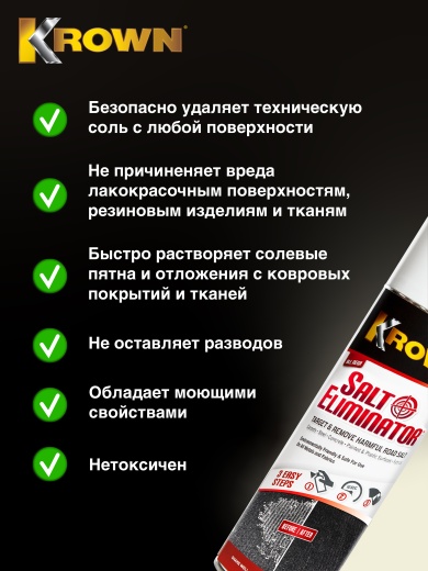 Моющее средство для удаления соли, аэрозоль 400 гр Моющее средство для удаления соли, аэрозоль 400 гр
